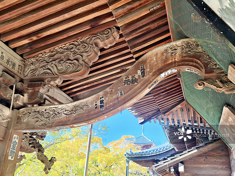 日本香川县赞岐市，志度寺（又名清净光院，四国遍路第八十六号札所）图片素材