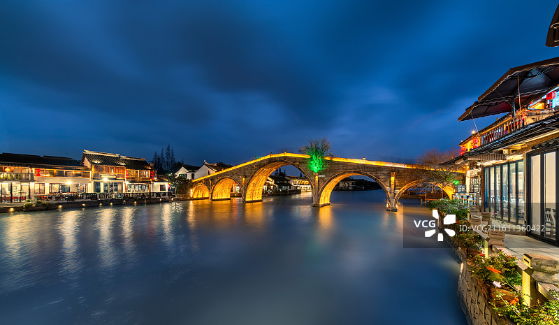 朱家角夜景图片素材