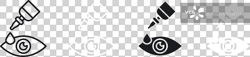 滴眼液细线图标集图片素材