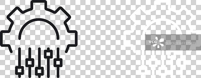 大规模定制细线图标集图片素材