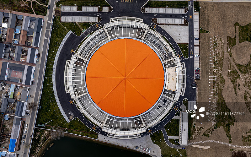 河北省沧州市吴桥县吴桥杂技大世界航拍图片素材