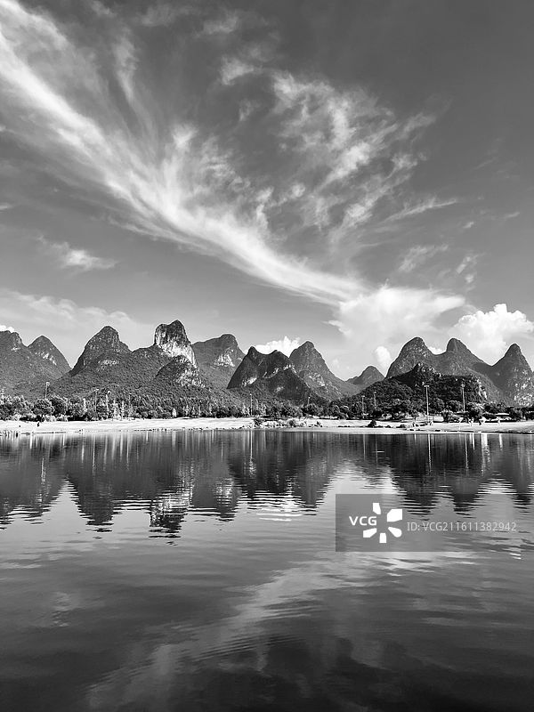 广西桂林桂海晴岚山水风光图片素材