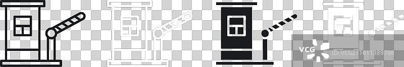 收费站细线图标集图片素材