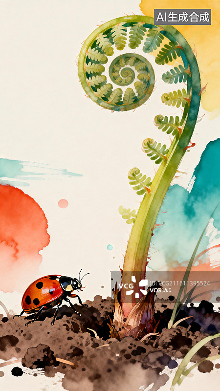 【AI数字艺术】3月惊蛰主题创意插画系列图片素材
