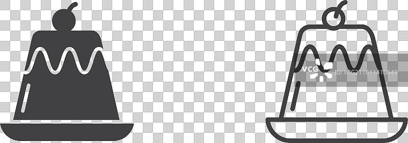 卡仕达布丁细线图标集图片素材