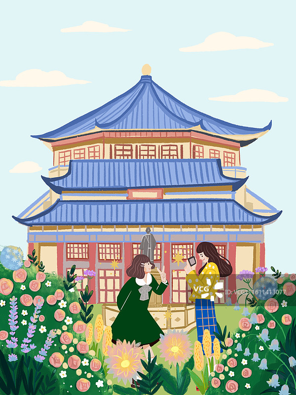 广州旅途拍照图片素材