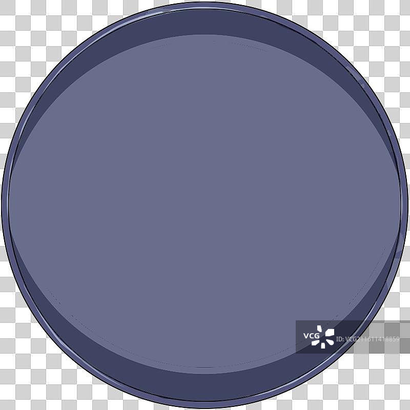 蓝色圆盘子国潮风中国风插画图片素材