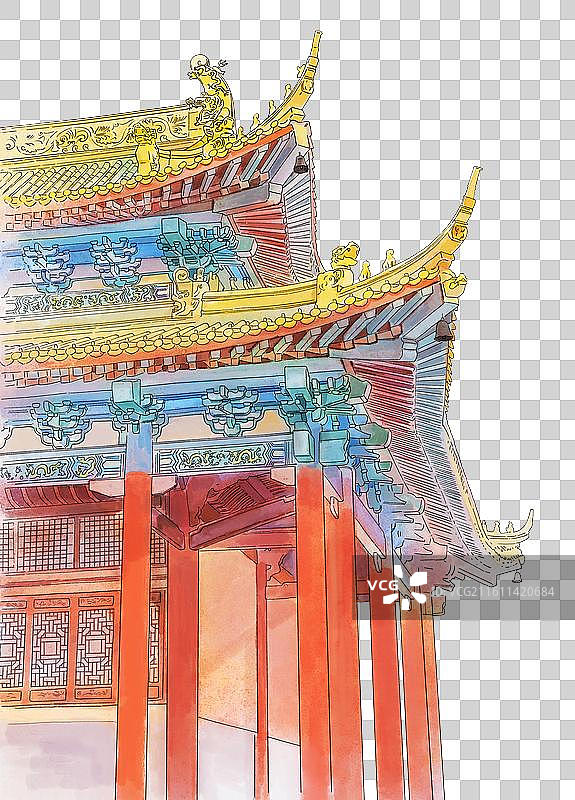 中国建筑宫殿屋檐图片素材