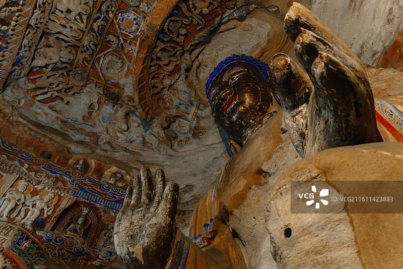 中国山西大同世界文化遗产云冈石窟高清图片图片素材