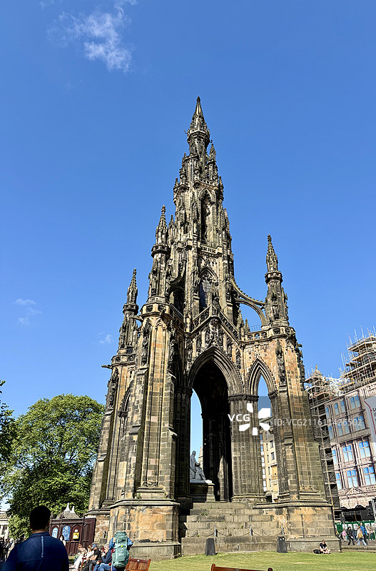 苏格兰爱丁堡的司各特纪念塔图片素材