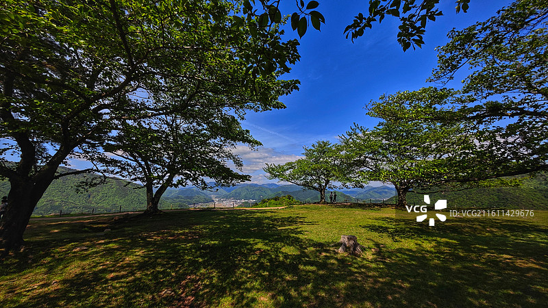 日本兵库县竹田遗迹是建于 1443 年左右的山城，别名虎卧城，因常现云海被称为 “天空之城”图片素材