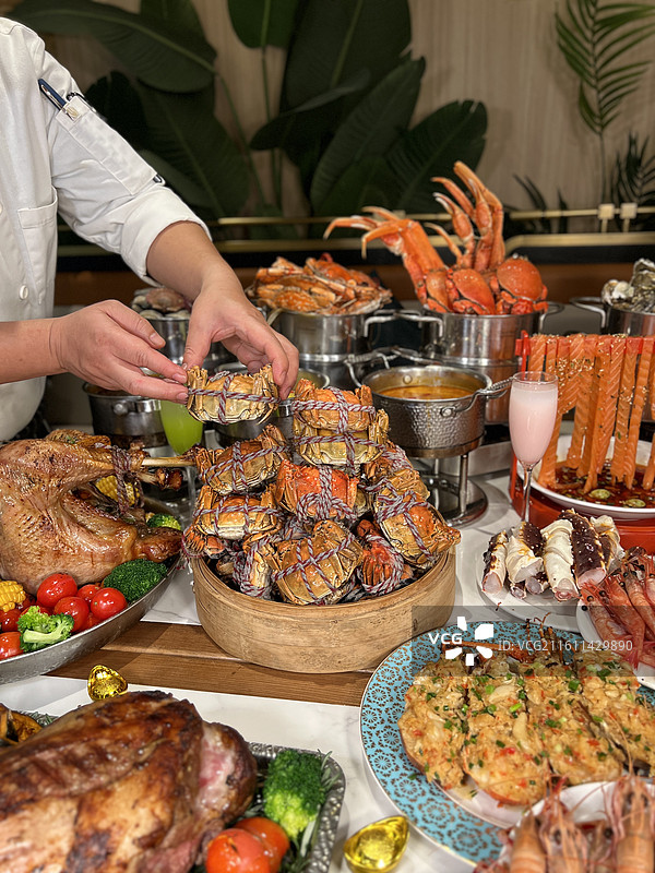 自助式海鲜餐厅图片素材