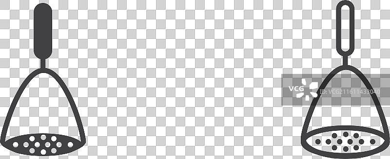 压泥器细线图标集图片素材