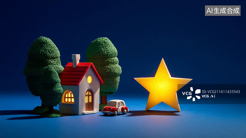 【AI数字艺术】可爱的小房子，小屋图片素材