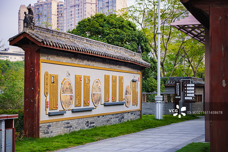 仿古建筑 窗棂 牌坊 屋檐图片素材