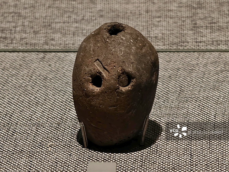 陶埙 新石器时代 陶寺文化 山西襄汾陶寺遗址出土 中国考古博物馆藏图片素材