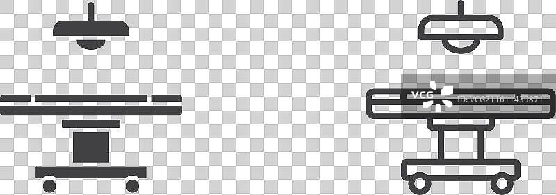 手术台细线图标集图片素材