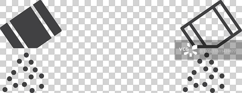 可溶性粉末包装细线图标集图片素材