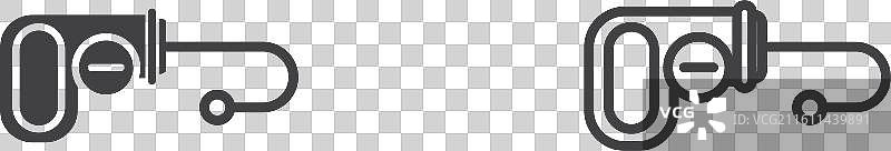 宠物牵引绳细线图标集图片素材