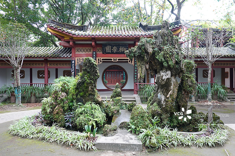 四川省绵阳市江油市江油李白纪念馆：桃李园图片素材