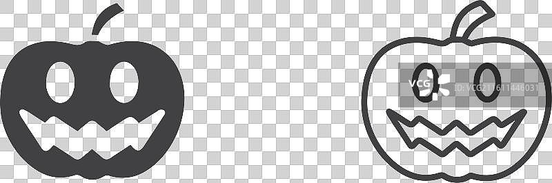 南瓜细线条图标集图片素材