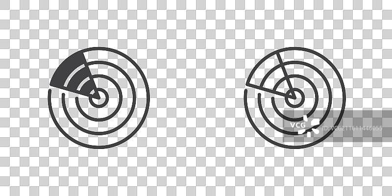 雷达细线图标集图片素材