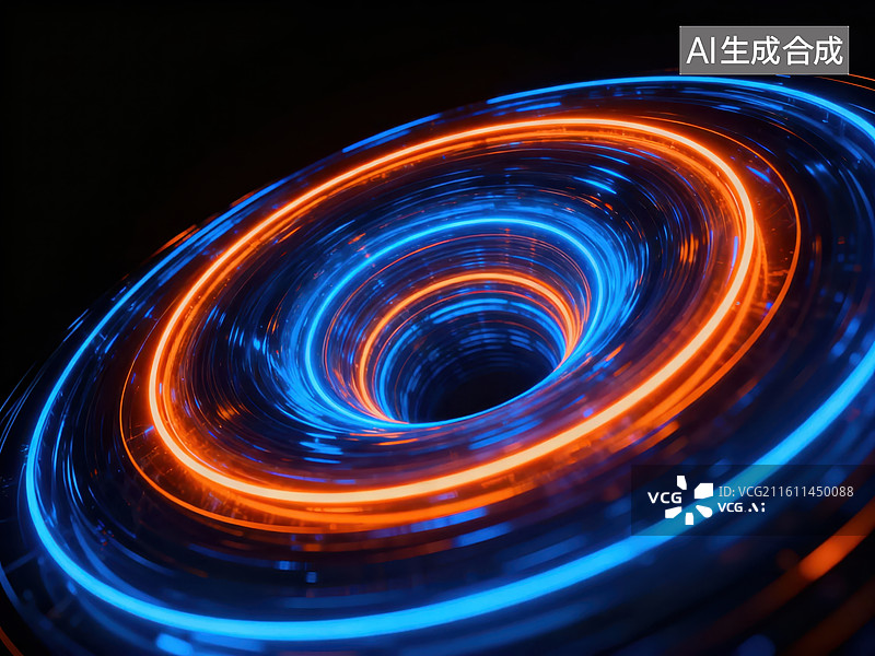 【AI数字艺术】光轨螺旋图案图片素材