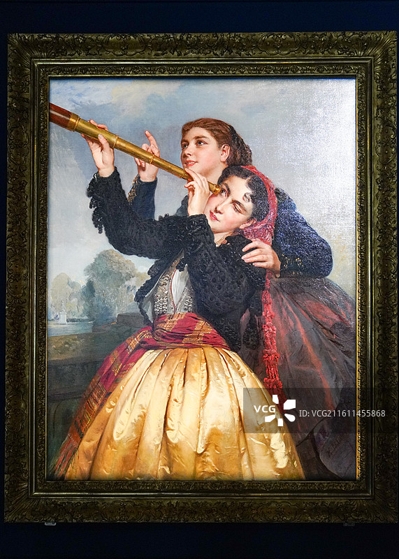 上海 罗丹艺术中心 罗丹 亨利-纪尧姆·施莱辛格 《五感之视觉》 1865年 布面油画图片素材