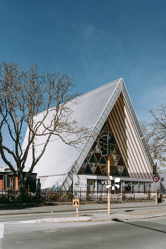 新西兰坎特伯雷基督教会纸板大教堂图片素材