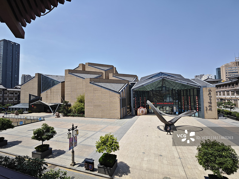 大唐西市博物馆建筑室内中庭图片素材