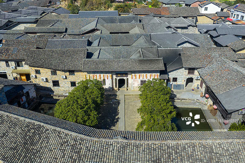 航拍湖南岳阳张谷英村图片素材