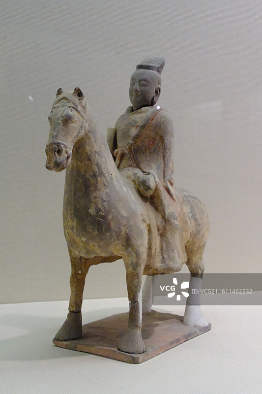 河北博物院陶俑特写。石家庄。博物馆人像展览图片素材