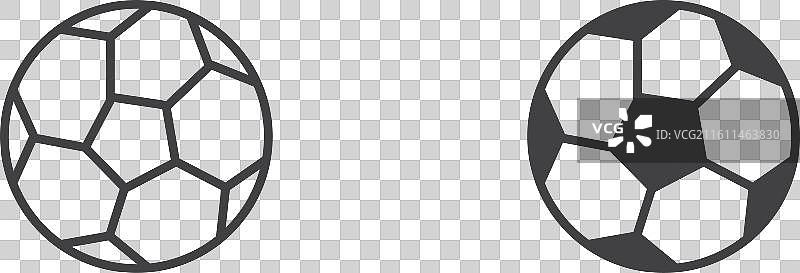 足球线条图标集图片素材