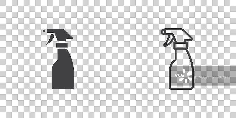 喷壶细线图标集图片素材