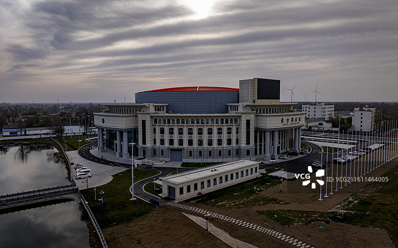 河北省沧州市吴桥县吴桥杂技大世界航拍图片素材