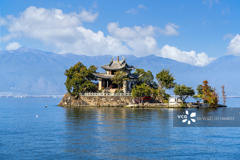 大理洱海小普陀岛图片素材