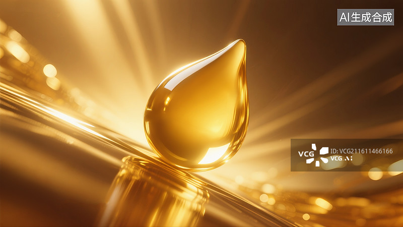 【AI数字艺术】一滴精油特写图片素材