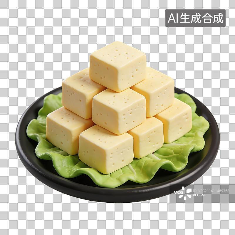 【AI数字艺术】3D立体春节过年冬天火锅涮羊肉配菜豆腐元素图片素材