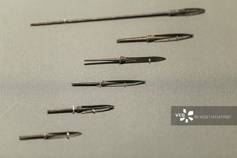 铜镞 战国时期 首都博物馆“北京通史陈列”展图片素材