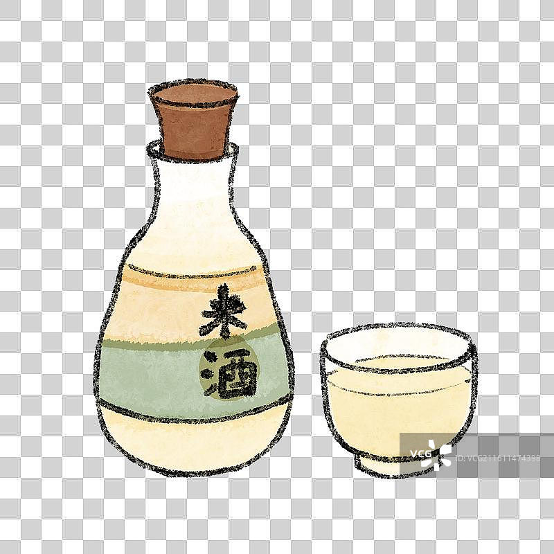 吉林美食插画-米酒图片素材