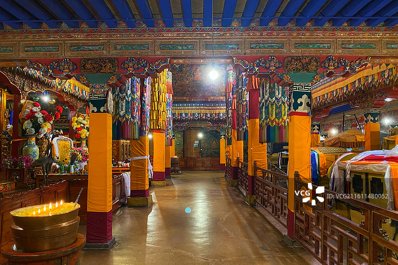 拉萨罗布林卡 金色颇章图片素材