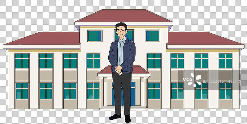 乡村振兴乡下农村农民农业村委会孤寡老人下乡扶贫亲情亲情陪伴亲人家属养老院社区帮扶插画图片素材