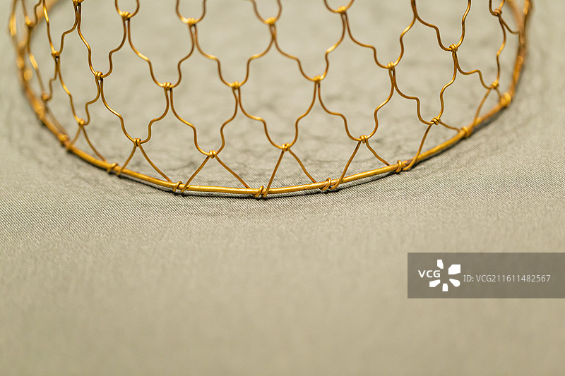 金丝凤冠 金代 房山区金陵遗址出土 首都博物馆“北京通史陈列”展图片素材