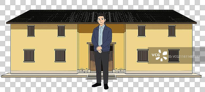 乡村振兴乡下农村农民农业村委会孤寡老人下乡扶贫亲情亲情陪伴亲人家属养老院社区帮扶插画图片素材