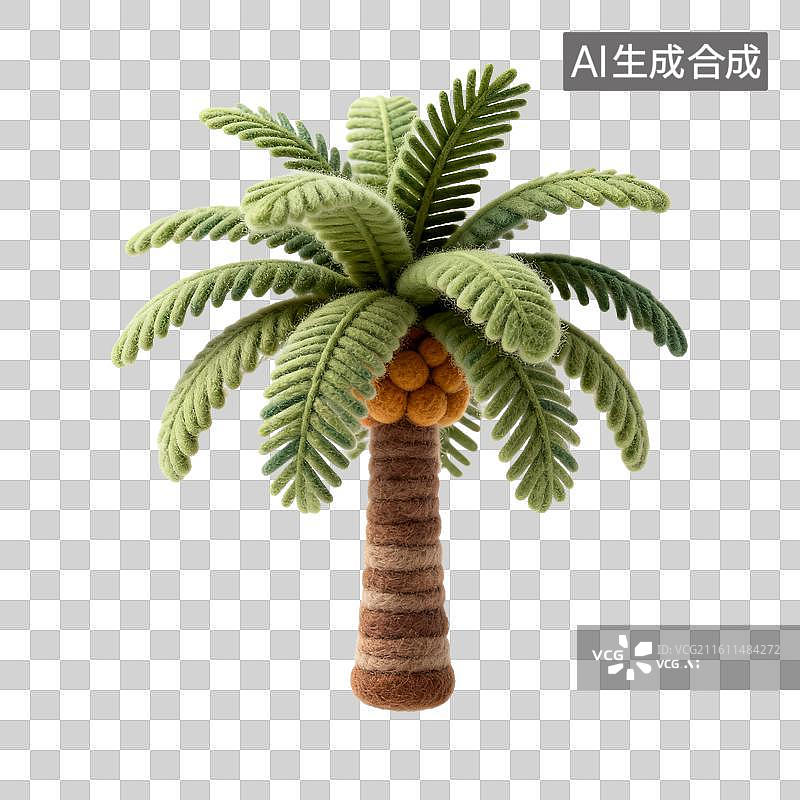 【AI数字艺术】椰子树造型摆件图片素材