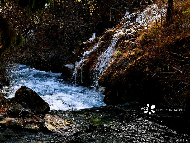 九寨沟瀑布图片素材