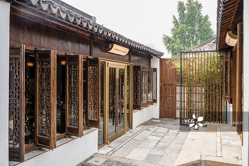 常州青果巷历史文化街区星巴克臻选店图片素材