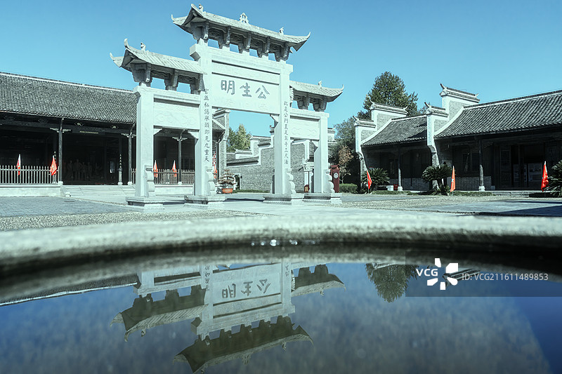 湘赣边界第一个红色政权茶陵县工农兵政府旧址内部图片素材