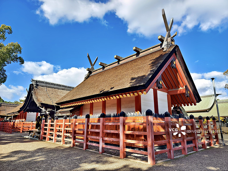 日本大阪府大阪市，住吉大社第二本宫图片素材