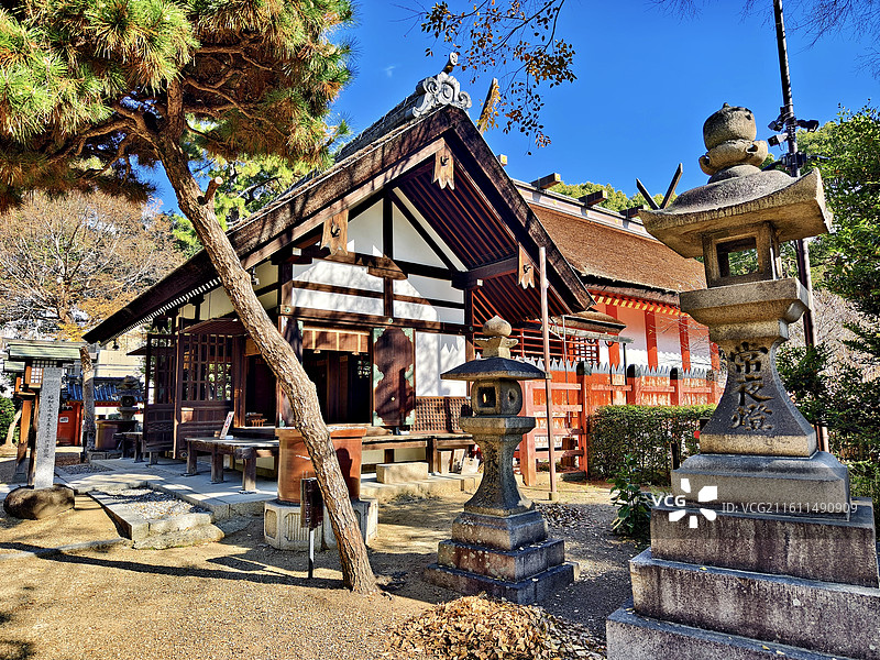 日本大阪府大阪市，住吉大社北边的大海神社图片素材